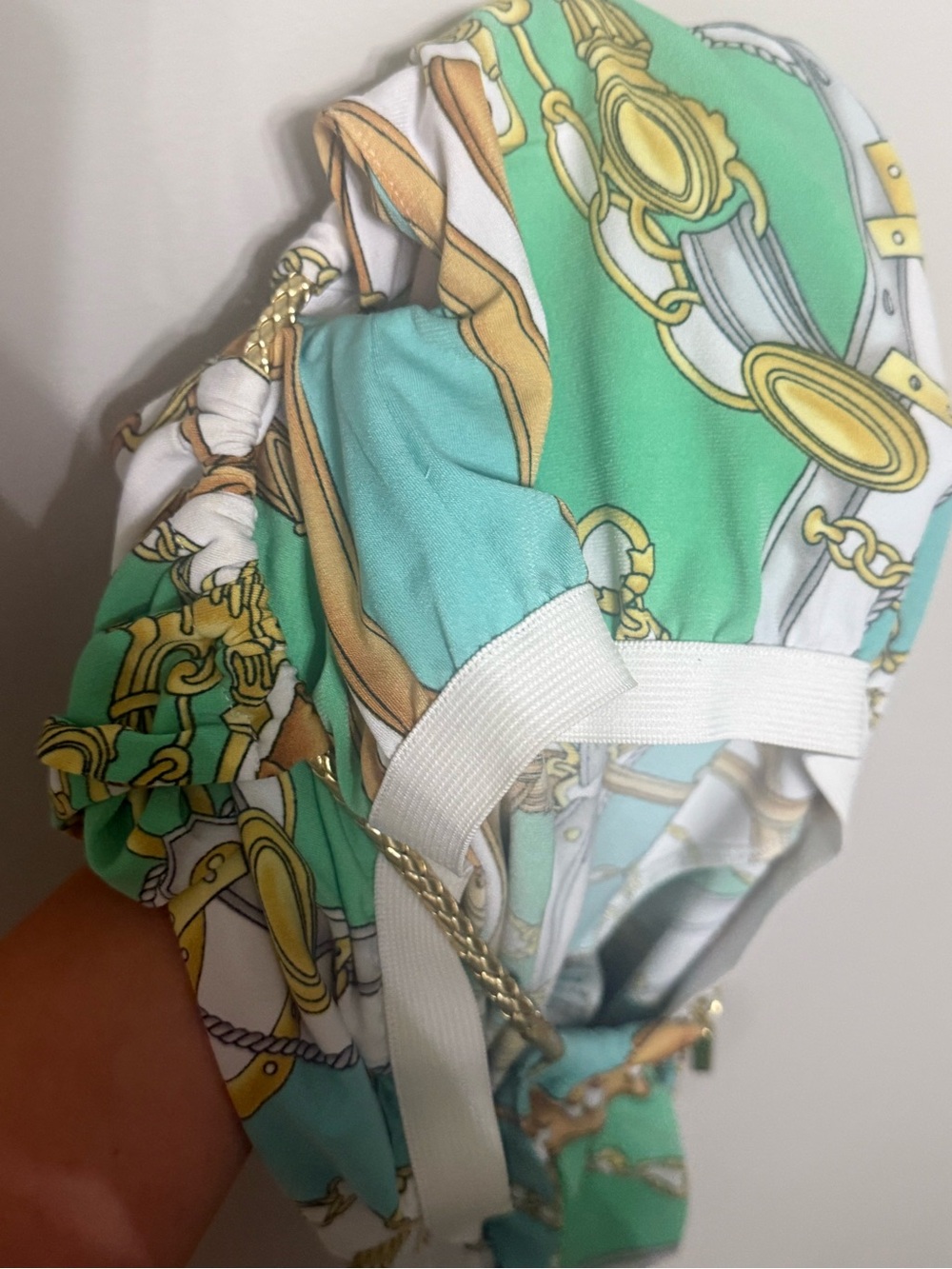 Cach’e Turquoise & Gold Printed Halter Top - Picture 8 of 8